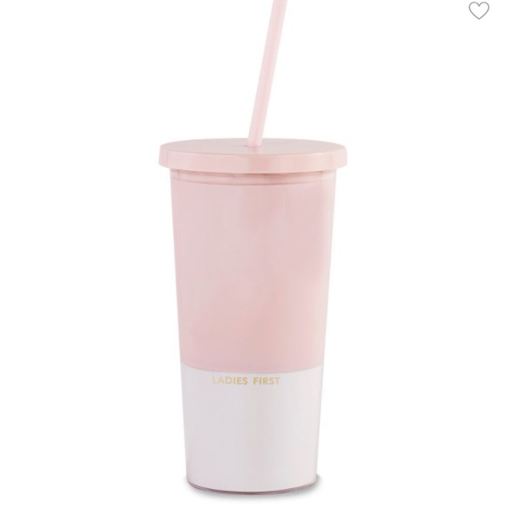 NWOT Kate Spade pink colorblock tumbler